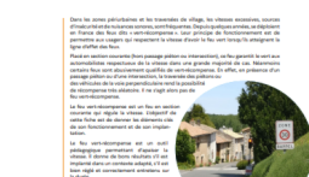 Feux vert-récompense