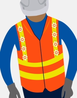 Gilet haute visibilité à led